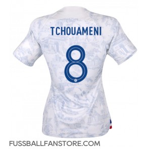 Frankreich Aurelien Tchouameni #8 Replik Auswärtstrikot Damen WM 2022 Kurzarm